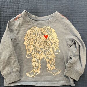 L.L. Bean Light Blue Long Sleeve Tee with Yeti Size 2T